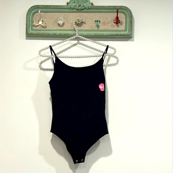 Forever 21 black stretch tank style bodysuit snap bottom women’s small new w tag - Picture 1 of 4